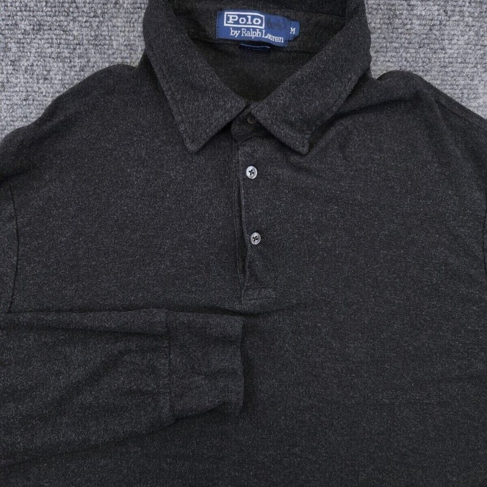 Polo by Ralph Lauren Long Sleeve Polo Shirt - Charcoal Gray